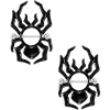 Gaby 14 Gauge 5/8 Black Tribal Halloween Spider Nipple Shield Set