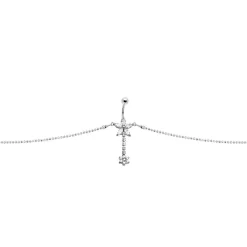 Momo Clear Gem Floweret Flower Belly Chain