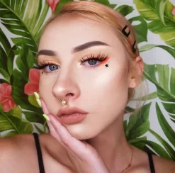 16 Gauge 3/8 White Faux Opal Gold Tone Moon Hinged Segment Ring -Body Jewelry Store 349346577 983231453117827 167168608671531540 n