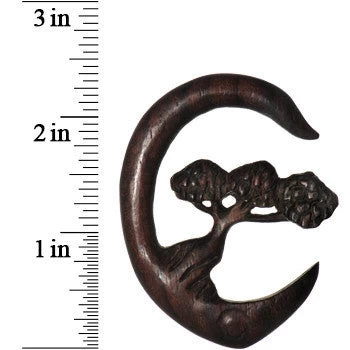 0 Gauge Organic Sono Wood Bonsai Tree Hanger Plug Set 2 0 Gauge Organic Sono Wood Bonsai Tree Hanger Plug Set - Image 2