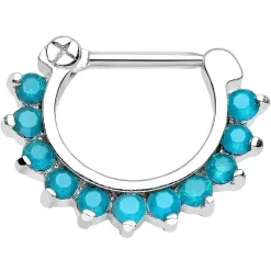 Gaby 16 Gauge 5/16 Caribbean Blue Gem Septum Clicker