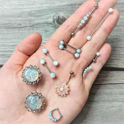 16 Gauge 1/4 White Synthetic Opal Steel Bar Simple Septum Clicker -Body Jewelry Store 58044 58540 HC 6934 12 58346 56769 60537 RD 58030 c00eac1b 7d4f 47a2 95a4 0625022a84a2 scaled