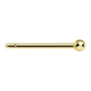 Solid 14kt Yellow Gold Ball Nose Stud Ring