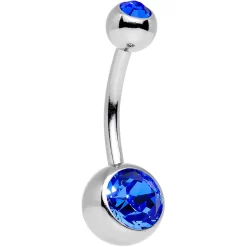 Blue Gem Sea Treasures Belly Ring Set Of 4 -Body Jewelry Store 63748.otherimage4