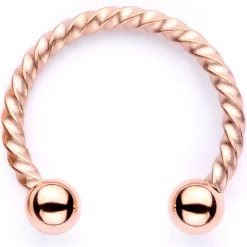 16 Gauge White Faux Opal Rose Gold Tone Twisted Horseshoe Clip On Fake Septum Ring Set 9 16 Gauge White Faux Opal Rose Gold Tone Twisted Horseshoe Clip On Fake Septum Ring Set -Body Jewelry Store 64264.otherimage4