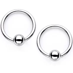 Gaby 14 Gauge Blue Gem Supernova Captive Ring Barbell Nipple Ring Set -Body Jewelry Store 64272.otherimage2