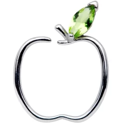 18 Gauge 3/8 Green Gem Delicious Apple Closure Ring