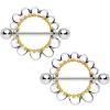 14 Gauge 7/8Glow In The Dark Daisy Flower Nipple Shield Set