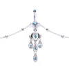 Momo Aqua Gem Dancing Queen Chandelier Dangle Belly Ring Belly Chain