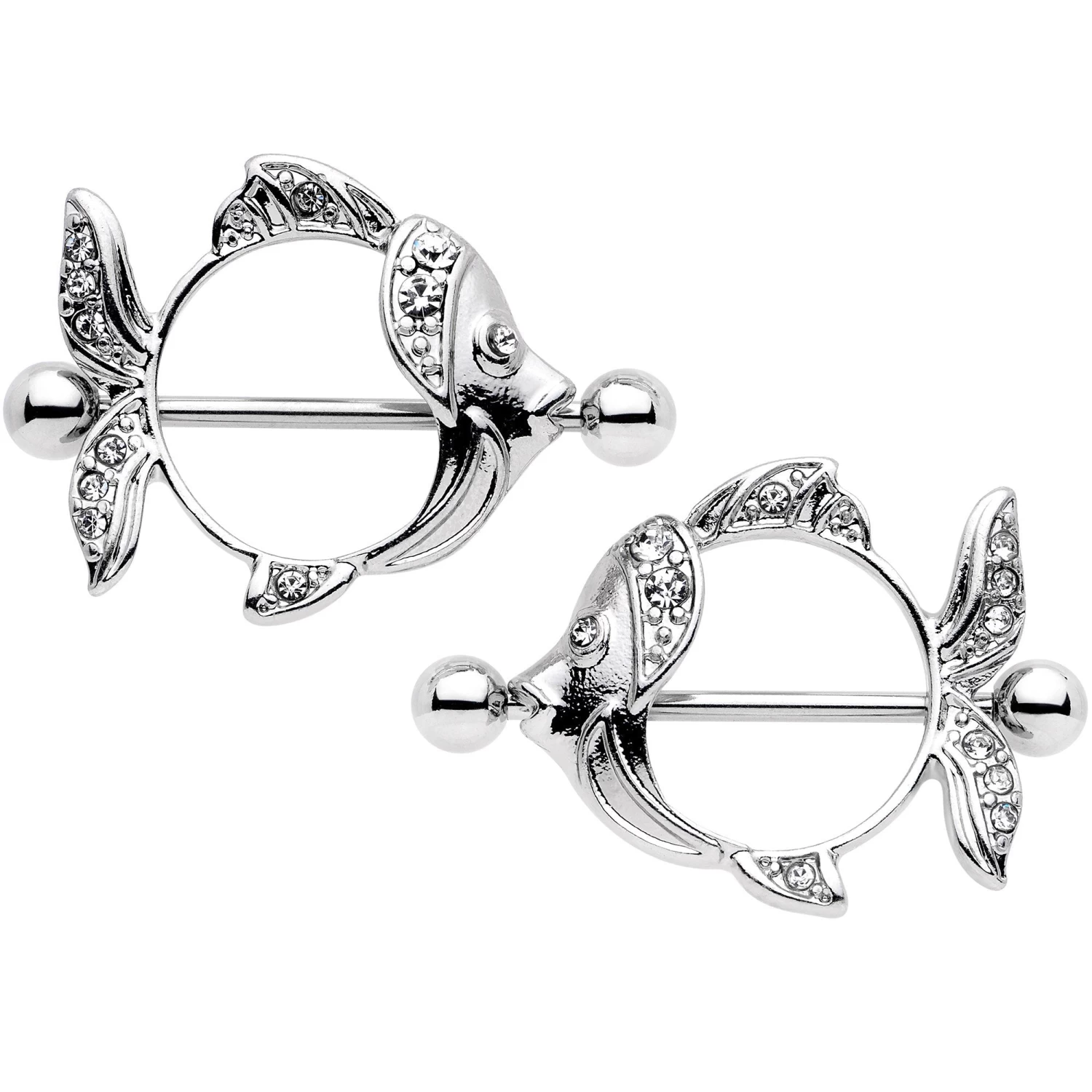 14 Gauge 9/16 Angelic Angelfish Nipple Shield Set 1 14 Gauge 9/16 Angelic Angelfish Nipple Shield Set