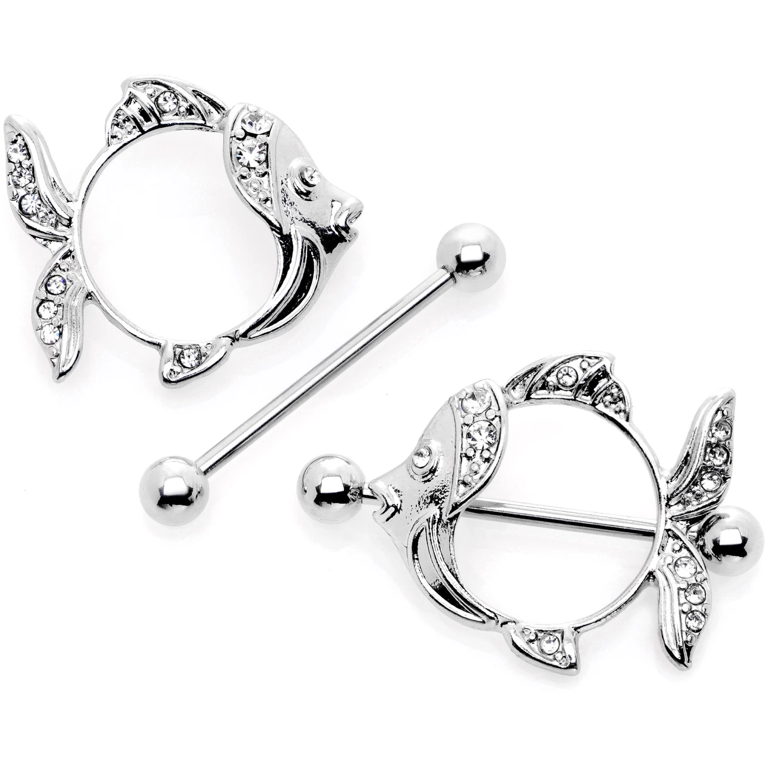 14 Gauge 9/16 Angelic Angelfish Nipple Shield Set 3 14 Gauge 9/16 Angelic Angelfish Nipple Shield Set - Image 3