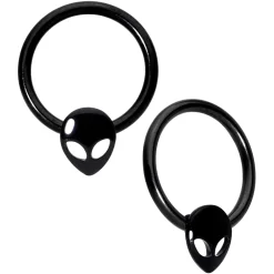 14 Gauge 13mm Red Gem Alien Black BCR Captive Nipple Ring Set Of 4 6 14 Gauge 13mm Red Gem Alien Black BCR Captive Nipple Ring Set Of 4 -Body Jewelry Store 64996.otherimage2