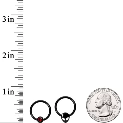 14 Gauge 13mm Red Gem Alien Black BCR Captive Nipple Ring Set Of 4 7 14 Gauge 13mm Red Gem Alien Black BCR Captive Nipple Ring Set Of 4 -Body Jewelry Store 64996.otherimage3