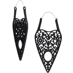 Black Spirit Of Halloween Planchette Tunnel Plug Earrings 7 Black Spirit Of Halloween Planchette Tunnel Plug Earrings -Body Jewelry Store 65035.otherimage1
