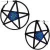 Blue Faux Druzy Making Some Magic Pentacle Tunnel Plug Earrings
