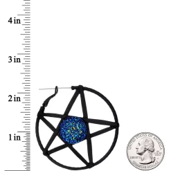 Blue Faux Druzy Making Some Magic Pentacle Tunnel Plug Earrings 7 Blue Faux Druzy Making Some Magic Pentacle Tunnel Plug Earrings -Body Jewelry Store 65036.otherimage3