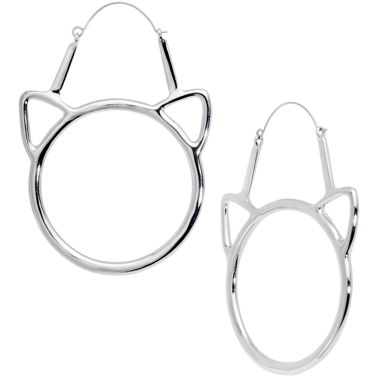 Simple Cut Out Cat Lover Extraordinaire Tunnel Plug Earrings 1 Simple Cut Out Cat Lover Extraordinaire Tunnel Plug Earrings
