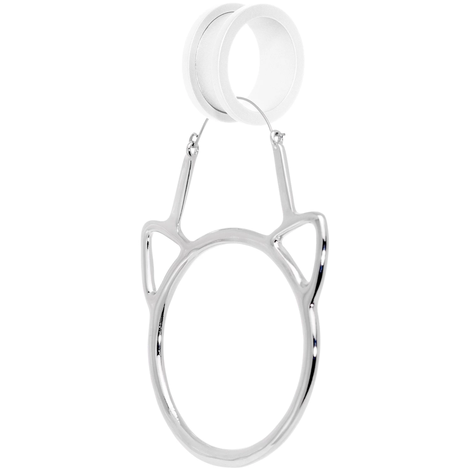 Simple Cut Out Cat Lover Extraordinaire Tunnel Plug Earrings 3 Simple Cut Out Cat Lover Extraordinaire Tunnel Plug Earrings - Image 3