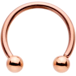 16 Gauge 3/8 Clear Gem Rose Gold Tone Hinged Circular Ring Set -Body Jewelry Store 65184.otherimage2