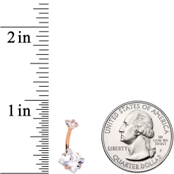 Gaby Clear Gem Rose Gold Hue Round Rhombus Heart Star Belly Ring Set Of 4 11 Gaby Clear Gem Rose Gold Hue Round Rhombus Heart Star Belly Ring Set Of 4 -Body Jewelry Store 65535.otherimage5