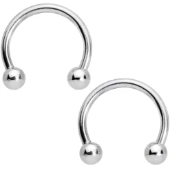 Gaby 14 Gauge 5/8 1/2 Pink Gem Horseshoe Barbell Nipple Ring Set -Body Jewelry Store 65593.otherimage2