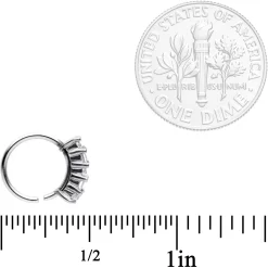 18 Gauge 5/16 Clear CZ Gem Crowning Glory Seamless Circular Ring 7 18 Gauge 5/16 Clear CZ Gem Crowning Glory Seamless Circular Ring -Body Jewelry Store 65750.otherimage3