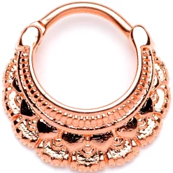 16 Gauge 3/8 Rose Gold Tone Always Elegant Septum Clicker
