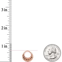 16 Gauge 3/8 Rose Gold Tone Always Elegant Septum Clicker -Body Jewelry Store 65913.otherimage2