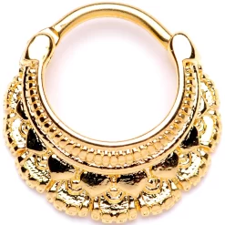 16 Gauge 3/8 Gold Tone Always Elegant Septum Clicker
