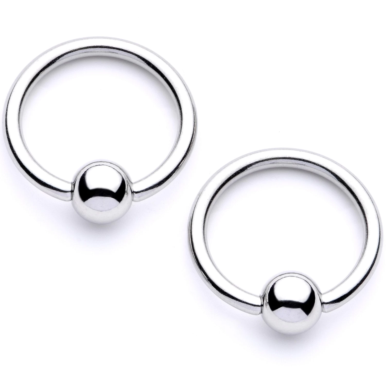 Gaby 14 Gauge White Faux Opal Elephant BCR Barbell Nipple Ring Set Of 4 4 Gaby 14 Gauge White Faux Opal Elephant BCR Barbell Nipple Ring Set Of 4 - Image 4