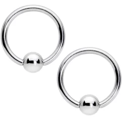 Gaby 14 Gauge 7/16 1/2 Pink Gem Flowers BCR Barbell Nipple Ring Set Of 4 -Body Jewelry Store 66197 PK.otherimage2