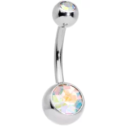 Gaby Clear Aurora Gem Variety Party Penguin Belly Ring Set Of 4 9 Gaby Clear Aurora Gem Variety Party Penguin Belly Ring Set Of 4 -Body Jewelry Store 66564.otherimage3