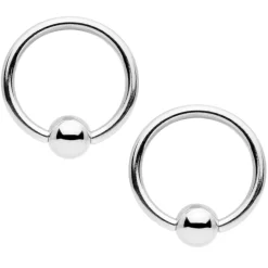 Gaby 14 Gauge Clear Gem Squirrel BCR Barbell Nipple Ring Set Of 4 -Body Jewelry Store 66687.otherimage2
