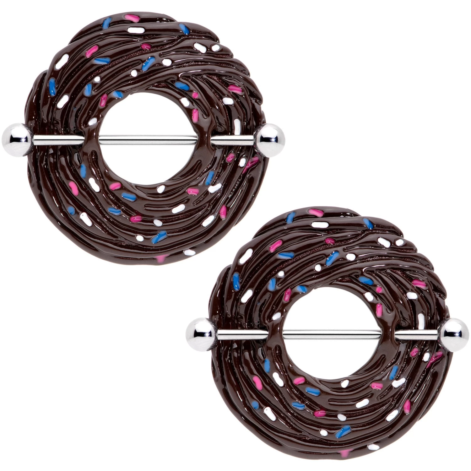 14 Gauge 33mm Chocolate Cupcake Nipple Shield Set 1 14 Gauge 33mm Chocolate Cupcake Nipple Shield Set