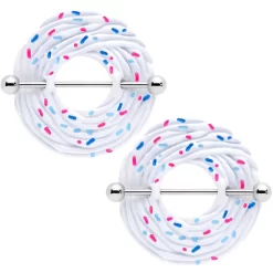 14 Gauge 33mm Vanilla Cupcake Nipple Shield Set