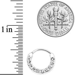 Gaby 16 Gauge 5/16 Clear Gem Paved Cartilage Clicker 5 Gaby 16 Gauge 5/16 Clear Gem Paved Cartilage Clicker -Body Jewelry Store 66857.otherimage2