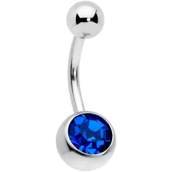 Blue Gem Blue Green Mermaid Scale Belly Ring Set Of 3 -Body Jewelry Store 66916.otherimage2