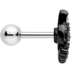 16 Gauge 1/4 Black Aurora Gem Crafty Kitty Cat Cartilage Tragus Earring -Body Jewelry Store 66968.otherimage2