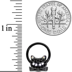 16 Gauge 3/8 Black Aurora Gem Black Cat Hinged Segment Ring 5 16 Gauge 3/8 Black Aurora Gem Black Cat Hinged Segment Ring -Body Jewelry Store 66969.otherimage2