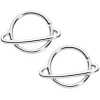 14 Gauge 1/2 Ring Of Saturn Planet Nipple Ring Set