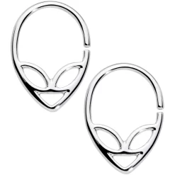 14 Gauge 9/16UFO Alien Nipple Ring Set