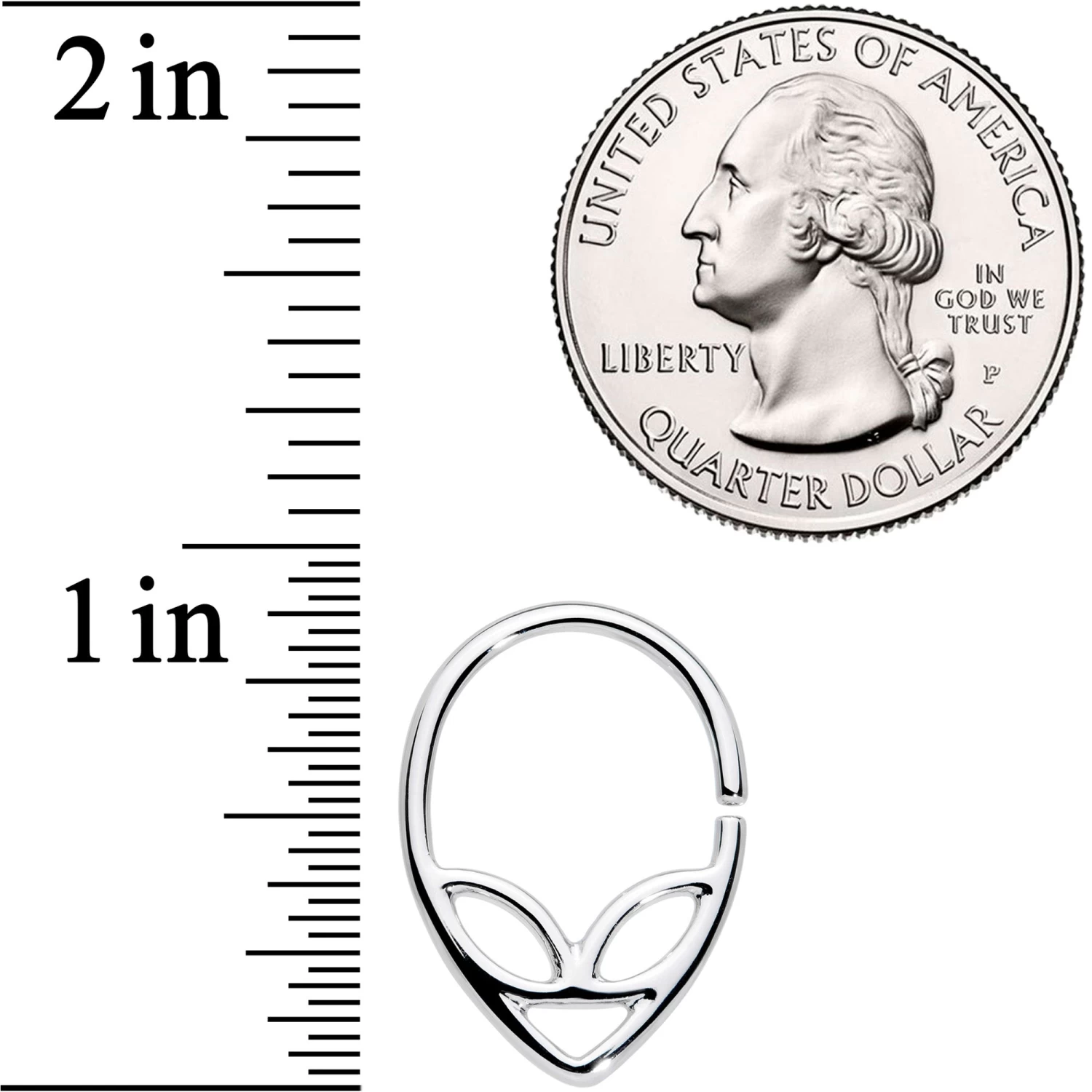 14 Gauge 9/16UFO Alien Nipple Ring Set 2 14 Gauge 9/16UFO Alien Nipple Ring Set - Image 2