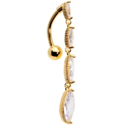 Clear CZ Gem Gold Tone Waterfall Dangle Top Mount Belly Ring 6 Clear CZ Gem Gold Tone Waterfall Dangle Top Mount Belly Ring -Body Jewelry Store 67352.otherimage2 90448e7e 2d76 48cc 9c06 c93ae8c0e0e5