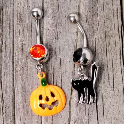 Gaby Black Red Gem Pumpkin Cat Halloween Dangle Belly Ring Set Of 2 11 Gaby Black Red Gem Pumpkin Cat Halloween Dangle Belly Ring Set Of 2 -Body Jewelry Store 67592.otherimage5 55b51c01 a85d 4917 b0bd 47793ffb8b16