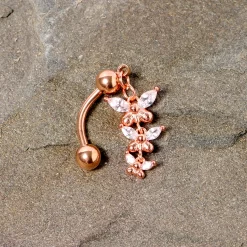 Gaby Clear Gem Rose Gold Tone Butterflies Top Mount Dangle Belly Ring 11 Gaby Clear Gem Rose Gold Tone Butterflies Top Mount Dangle Belly Ring -Body Jewelry Store 67601.otherimage4 7f27cbd3 df60 4a7c a57c de03f62df83a