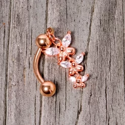 Gaby Clear Gem Rose Gold Tone Butterflies Top Mount Dangle Belly Ring 12 Gaby Clear Gem Rose Gold Tone Butterflies Top Mount Dangle Belly Ring -Body Jewelry Store 67601.otherimage5 8c7e8f18 b148 445a 9359 741f3a8edcbb
