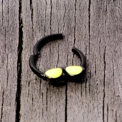 16 Gauge 3/8 Black Yellow Aviator Sunglasses Hinged Segment Ring 10 16 Gauge 3/8 Black Yellow Aviator Sunglasses Hinged Segment Ring -Body Jewelry Store 67633.otherimage4 4e9afaee df47 4f25 bc45 7263e8782127