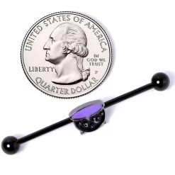 14 Gauge Black Purple Cauldron Halloween Industrial Barbell 38mm -Body Jewelry Store 67636.otherimage3 7146de51 1de7 45b7 99ad d8e45c8ff27f
