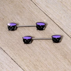 14 Gauge 11/16 Purple Cauldron Halloween Barbell Nipple Ring Set -Body Jewelry Store 67639.otherimage2 683c75f6 b590 4947 874f 2f657a273456