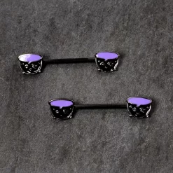 14 Gauge 11/16 Black Purple Cauldron Halloween Barbell Nipple Ring Set -Body Jewelry Store 67640.otherimage1 3e9d1131 e907 441a 9796 9bf9582ab1ef